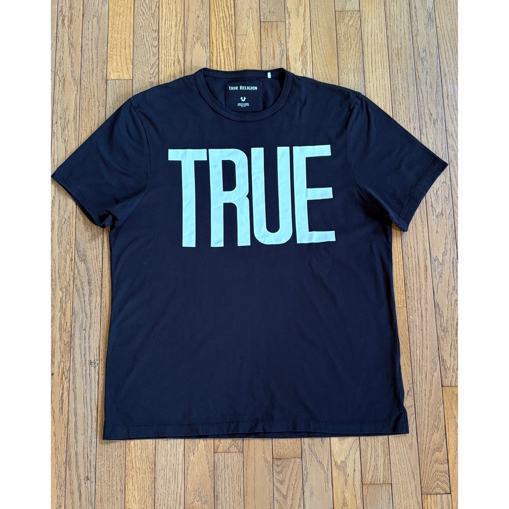 True‎ Religion Tee XXL T-Shirt Graphic Logo Black Mens Big Tall